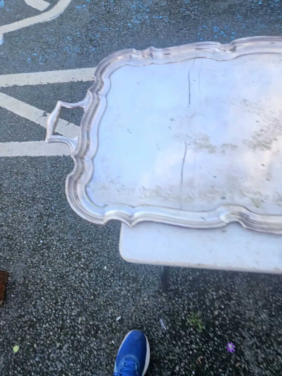 Vintage Antique EPNS Large Tray - Image 2