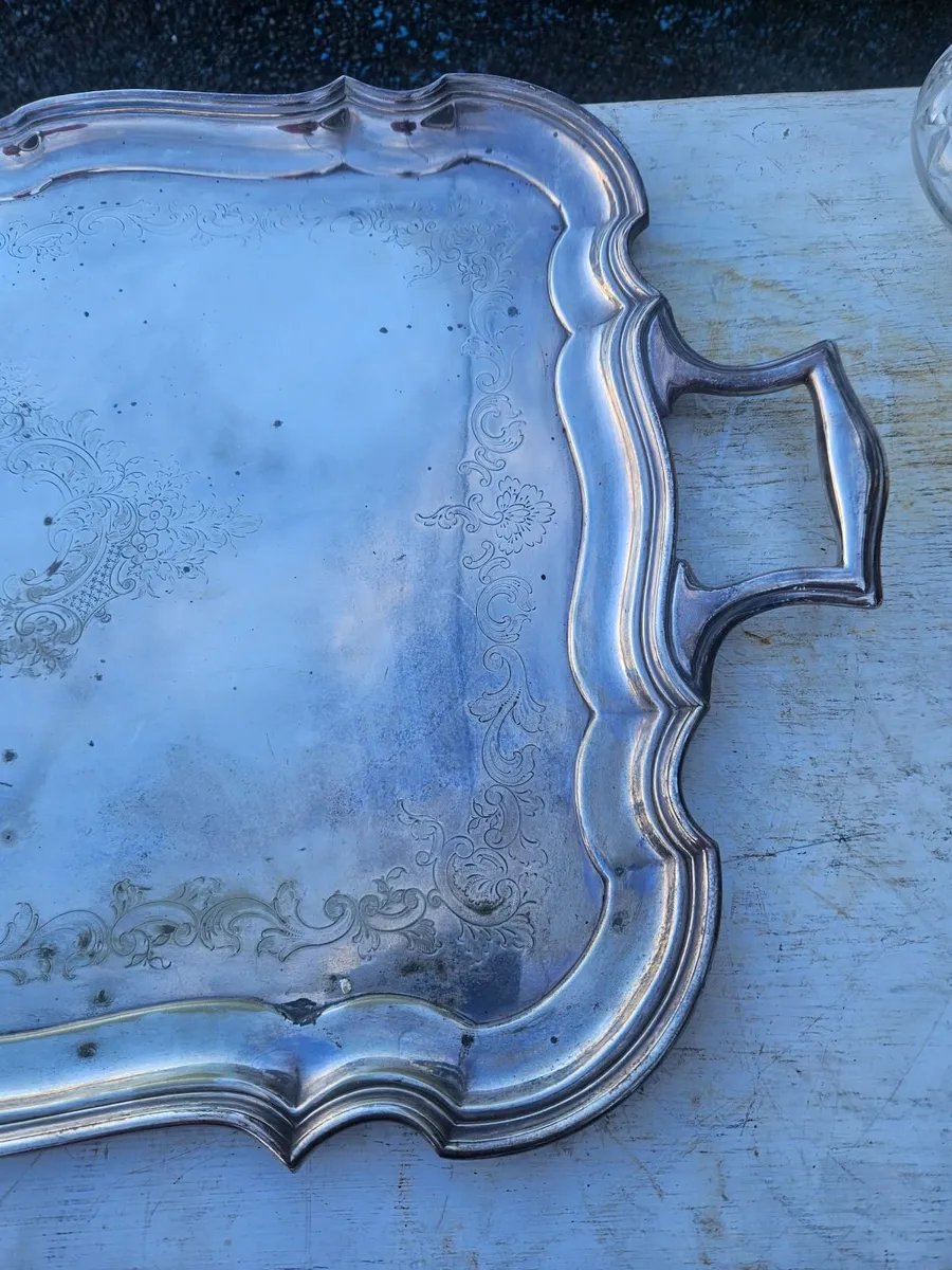 Vintage Antique EPNS Large Tray - Image 3