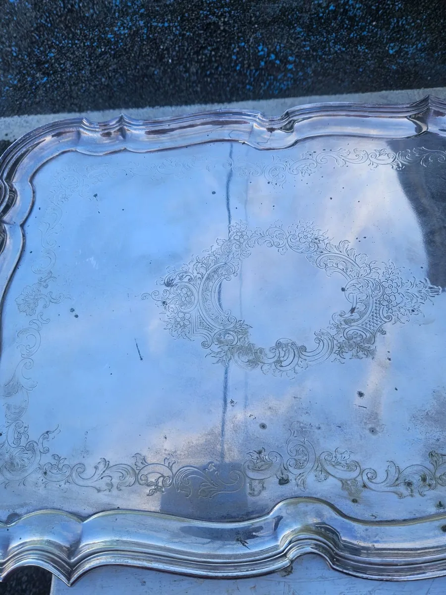 Vintage Antique EPNS Large Tray - Image 4