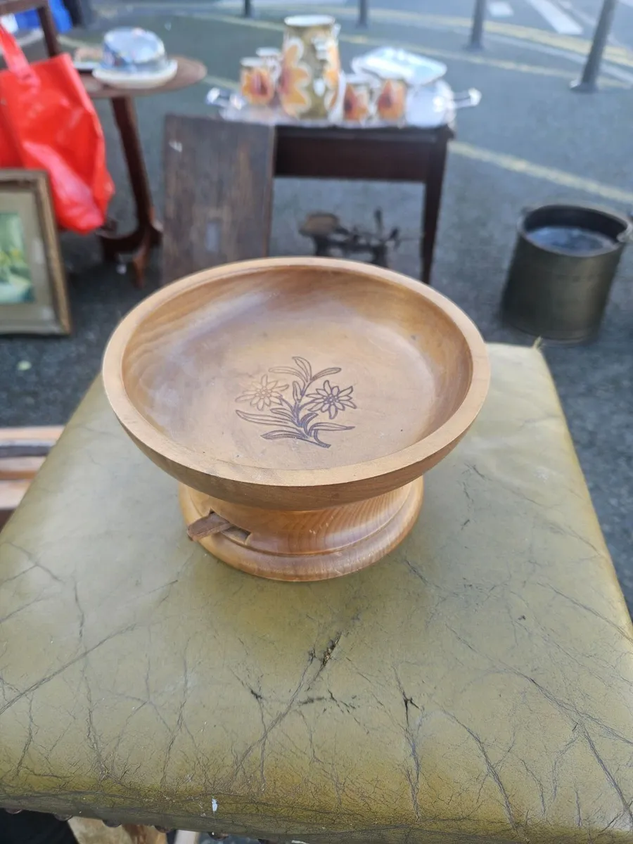 Vintage Retro Wooden Bowl - Image 4