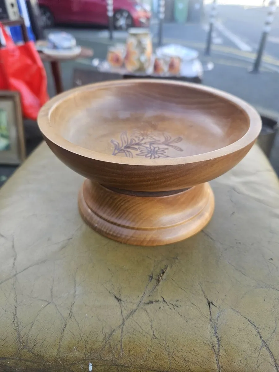 Vintage Retro Wooden Bowl - Image 3