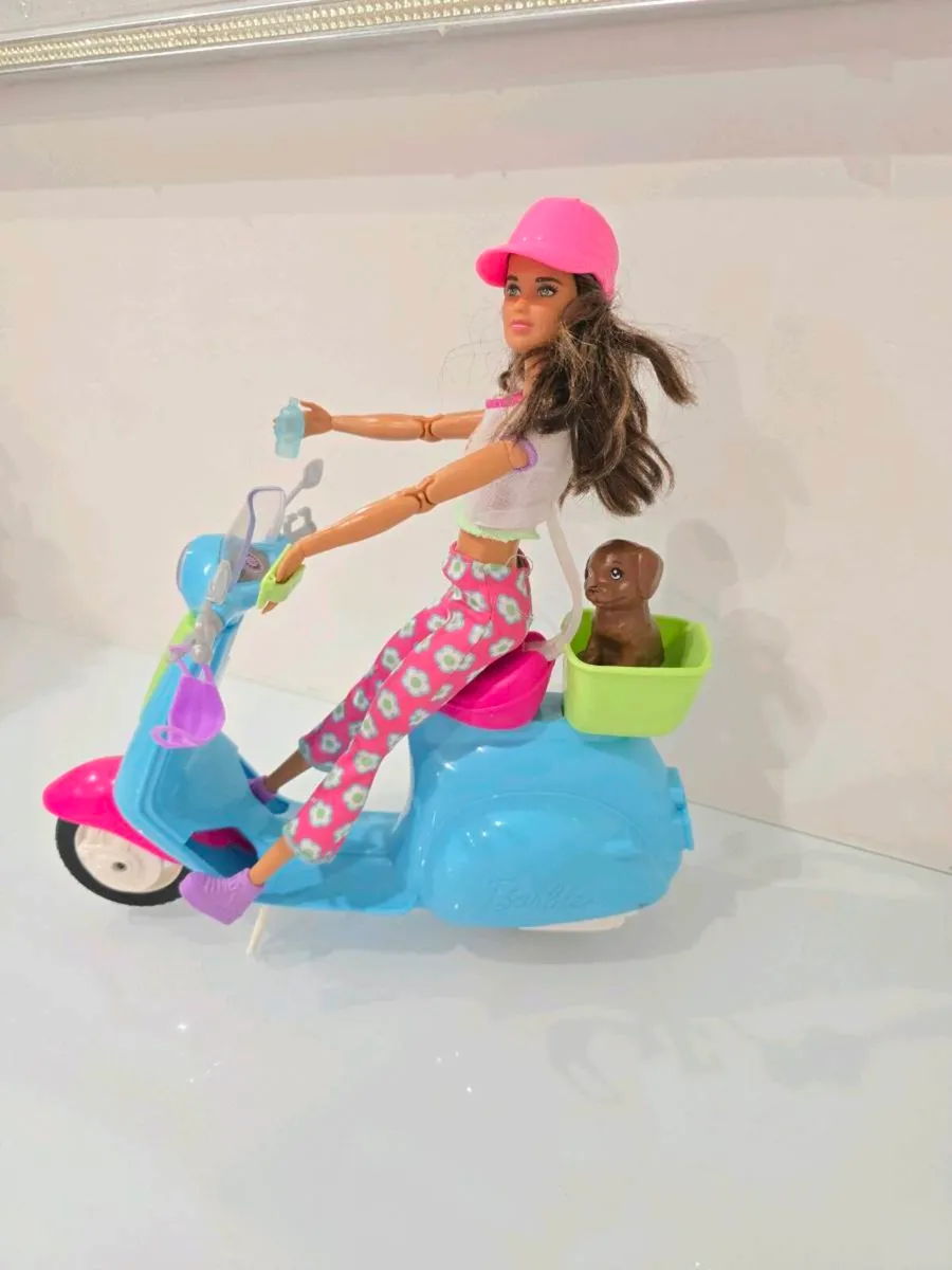 Barbie Scooter with Barbie Doll & Puppy 🛵 - Image 4