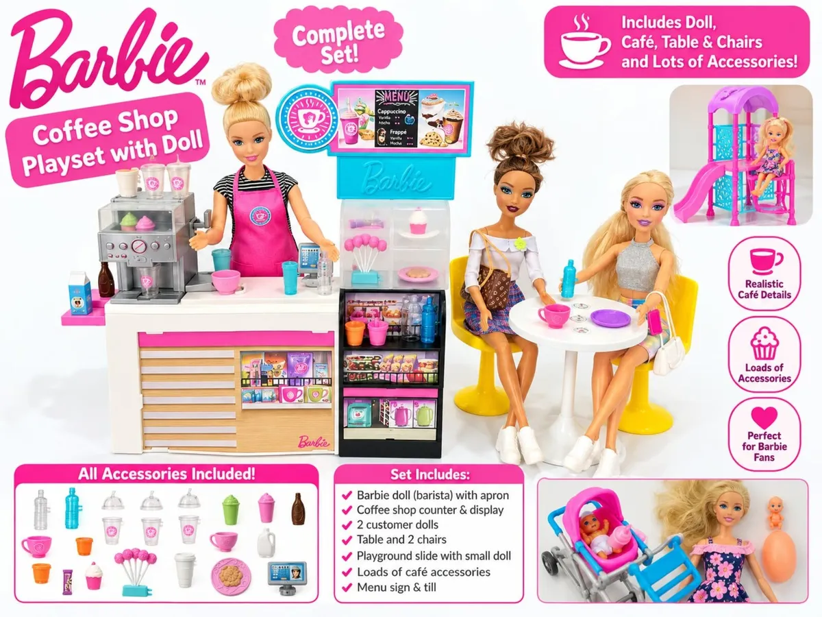 Barbie Coffee Shop Bundle - Image 1
