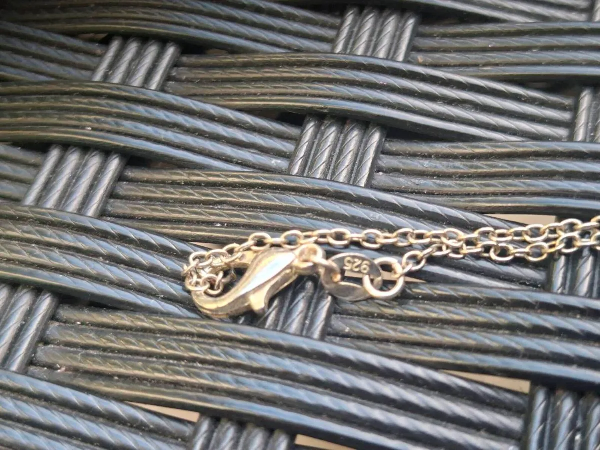 925 Sterling Silver Pendant Necklace Quartz Stone - Image 3