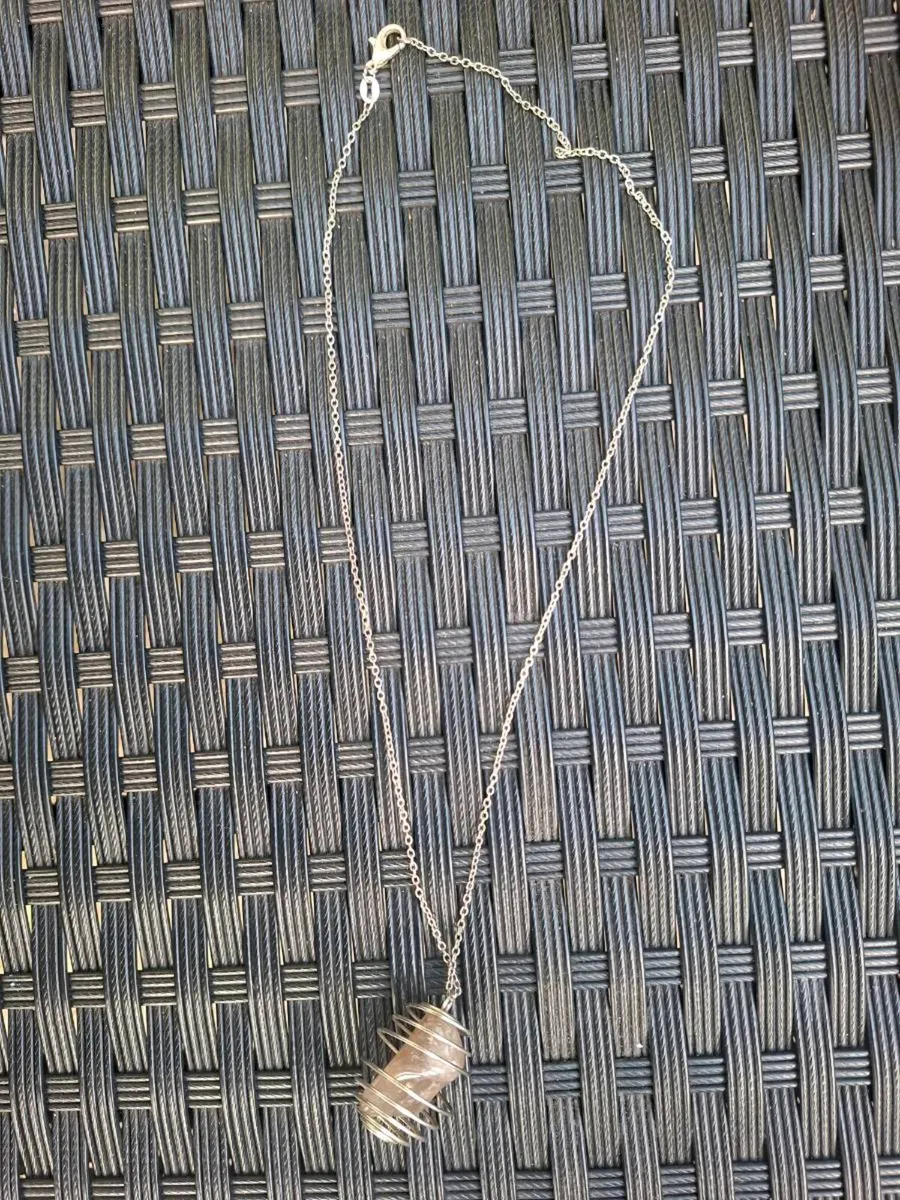925 Sterling Silver Pendant Necklace Quartz Stone - Image 4