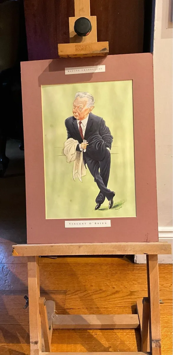 Caricature Print of Trainer Vincent O’Brien - Image 1