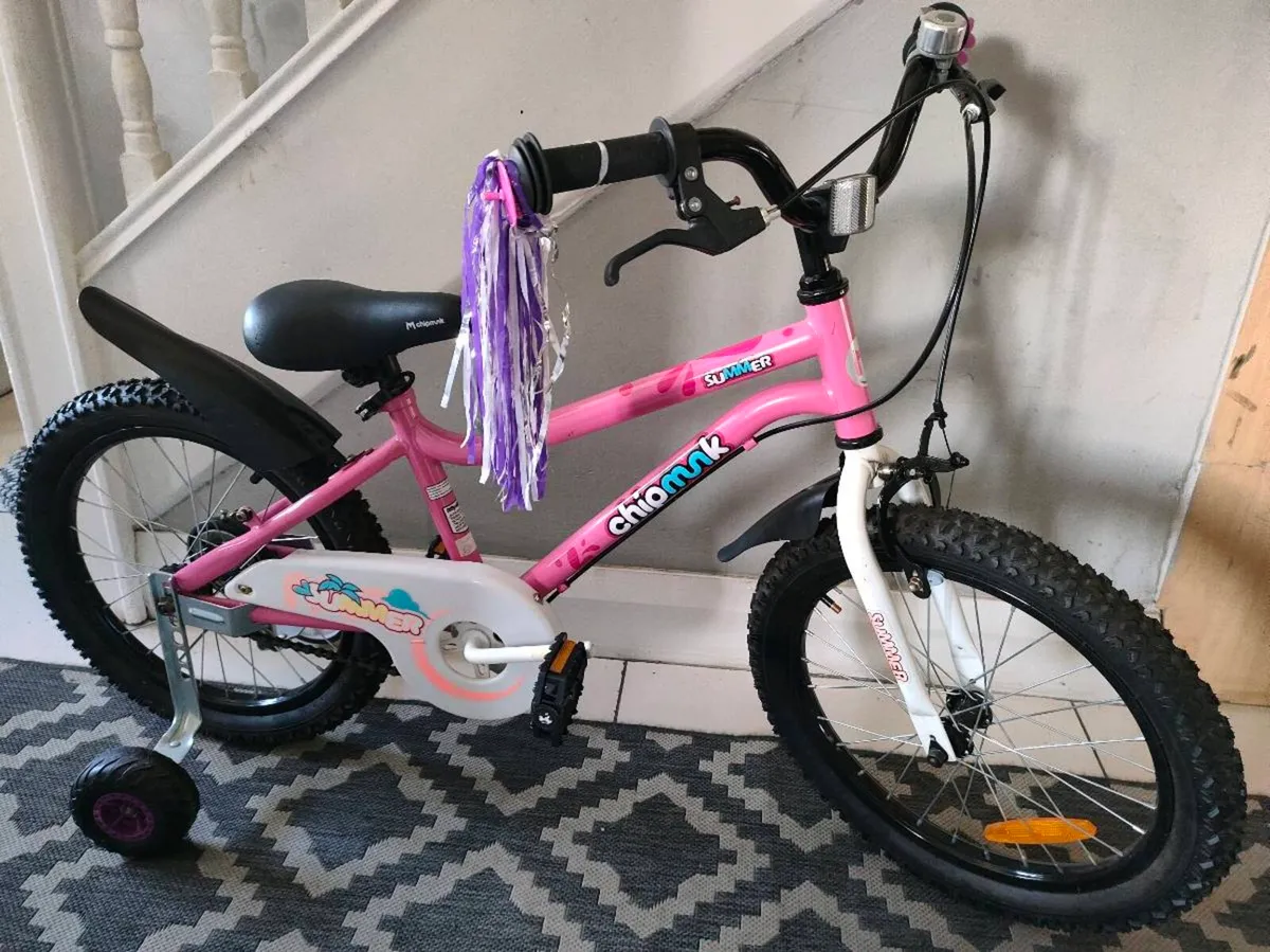 Girls 18 inch chipmunk bike - Image 1
