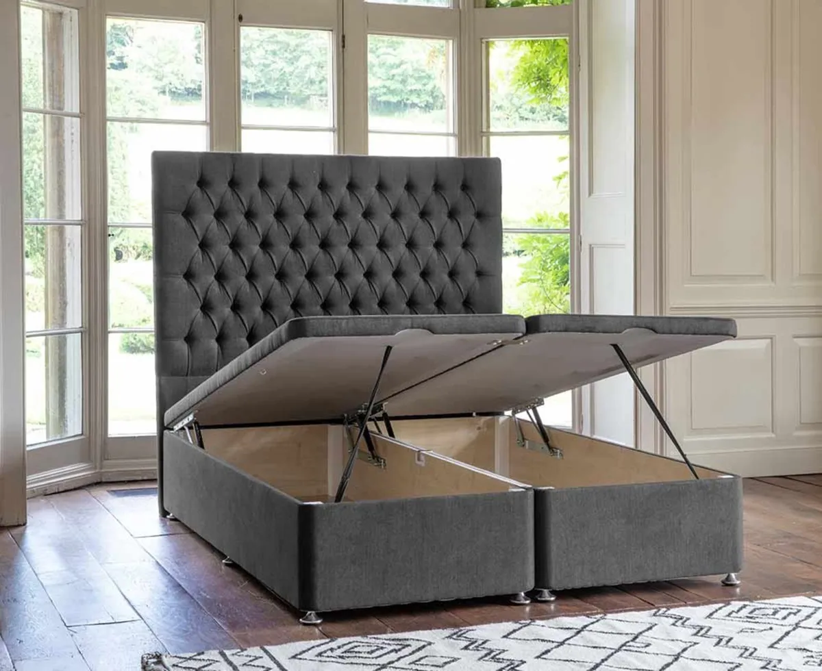 Divan Ottoman Bed Frame With Mattress Opt - Image 1