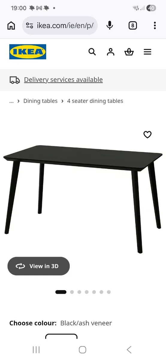 Ikea Table & 4 chairs - Image 1
