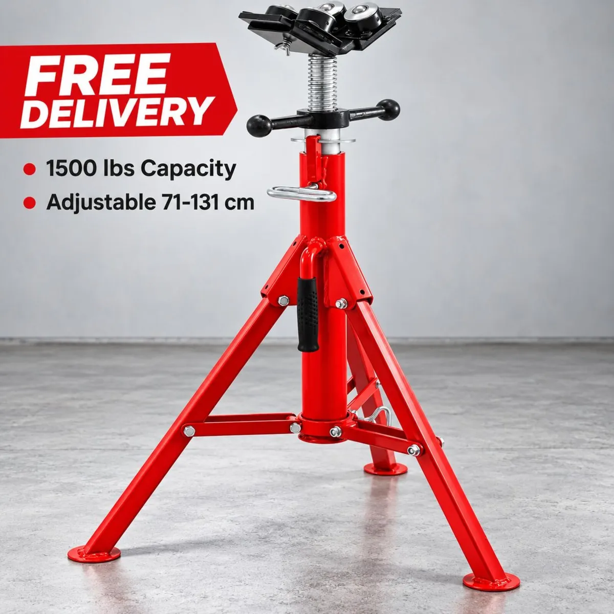 Pipe Stand with 4 Ball Transfer V Head 1500 lbs - Image 1