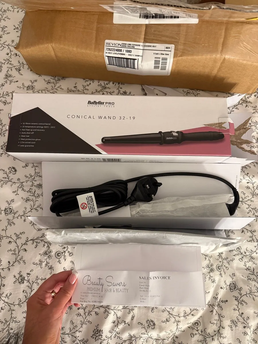 BaByliss pro conical curling wand 32-19mm black - Image 1