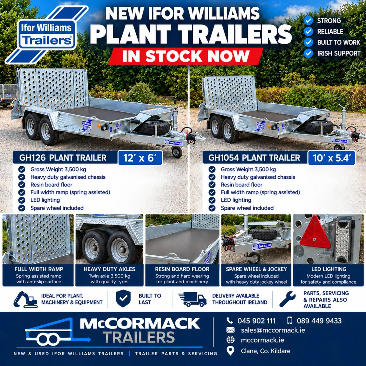 New Ifor Williams Plant Trailers