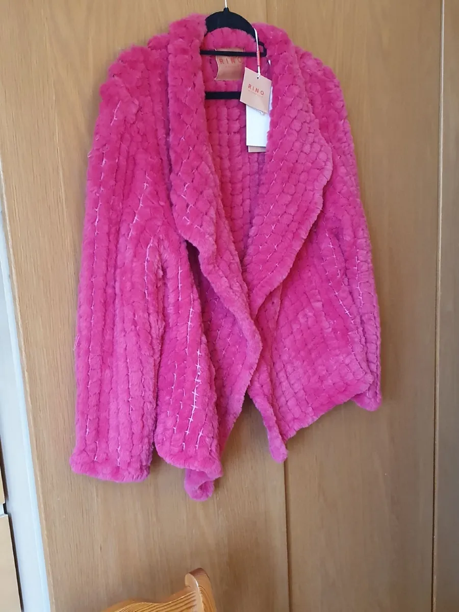 Pink Rino&Pelle faux fur jacket - Image 1
