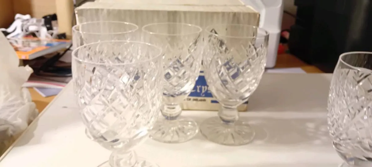 Five Vintage Waterford Crystal "Donegal"Claret - Image 2