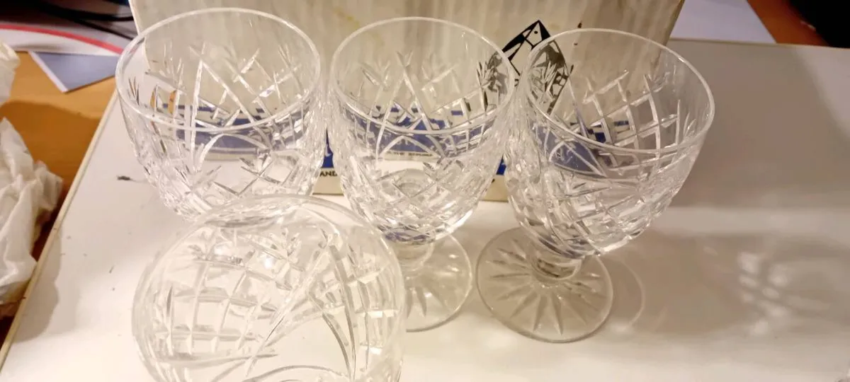 Five Vintage Waterford Crystal "Donegal"Claret - Image 3