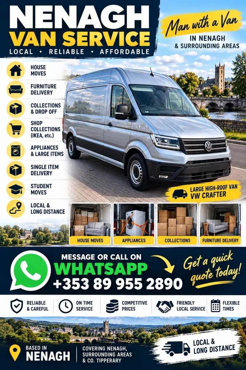 MAN WITH A VAN – NENAGH & CO. TIPPERARY