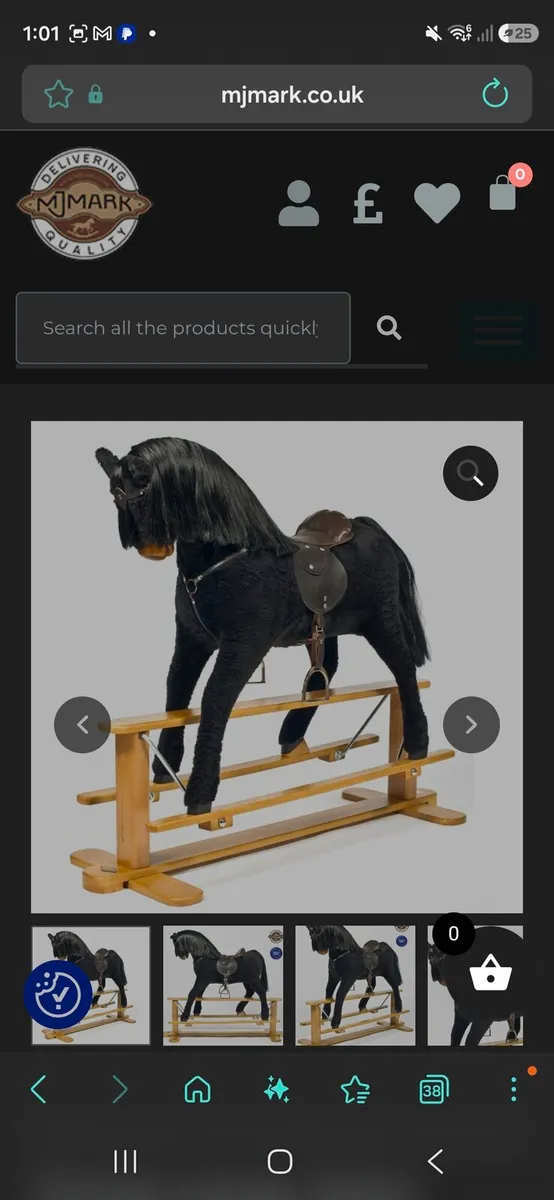 MJ Extra Large 'Uranus' Rocking Horse - Image 1