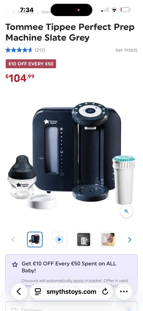Tommee Tippee Perfect Prep Machine - Black - Image 2