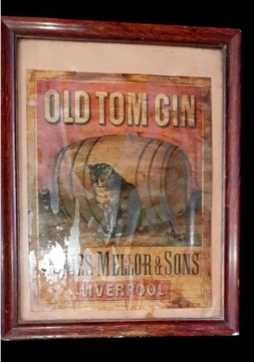 Vintage Old Tom Gin Framed Advertising Print - Image 3