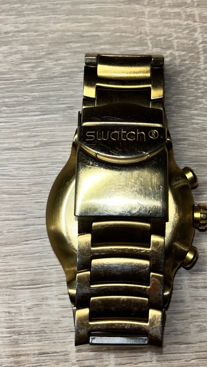 Vintage swatch watch irony four jewels chronograph - Image 2