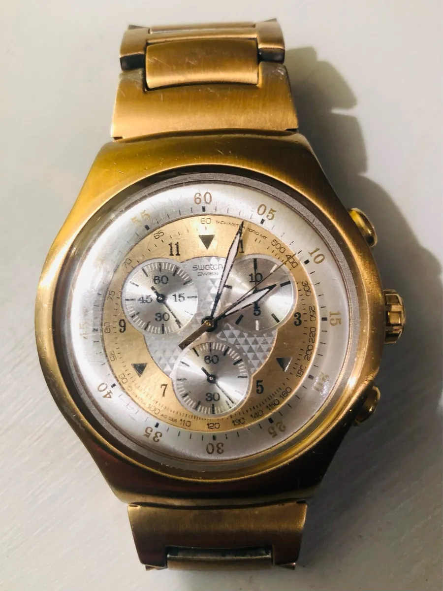 Vintage swatch watch irony four jewels chronograph - Image 1