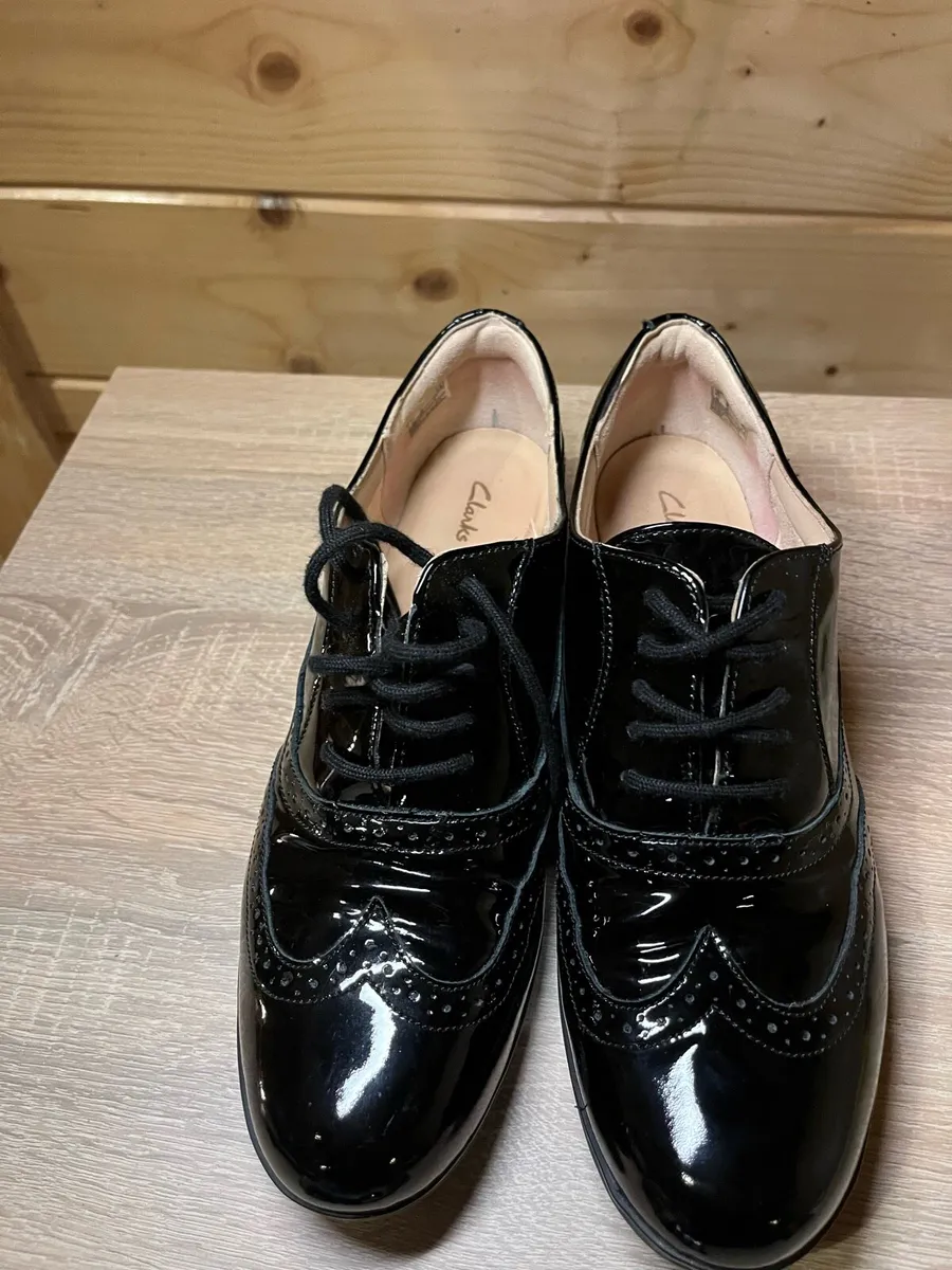 Brand new Clarks patent shoes - Image 1