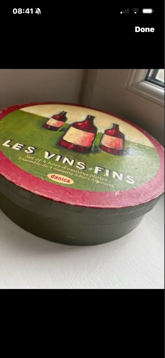 Cocktail Plates Set- Les Vins Fins - Image 3