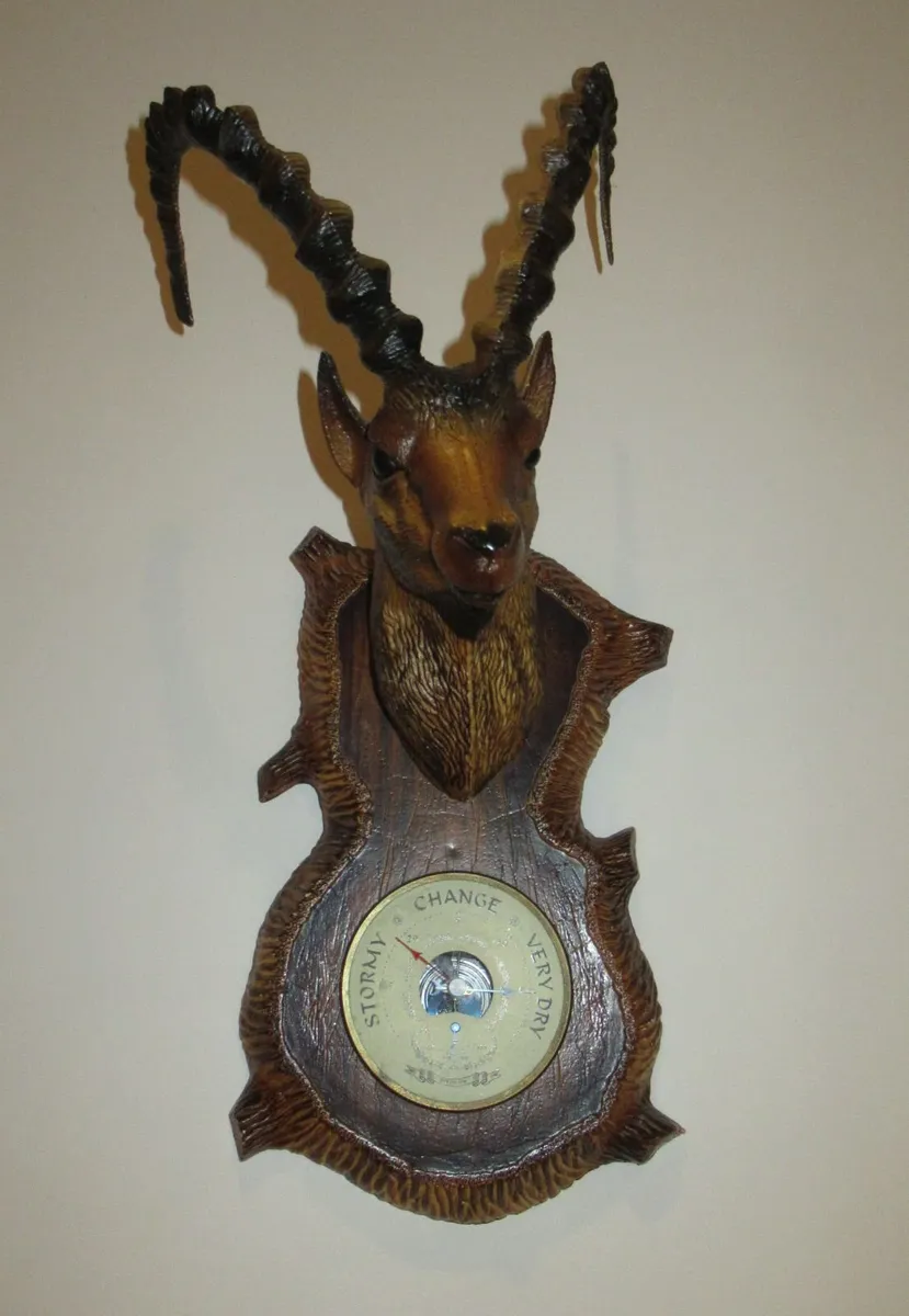 antique vintage deer barometer rustic cottage pub - Image 2