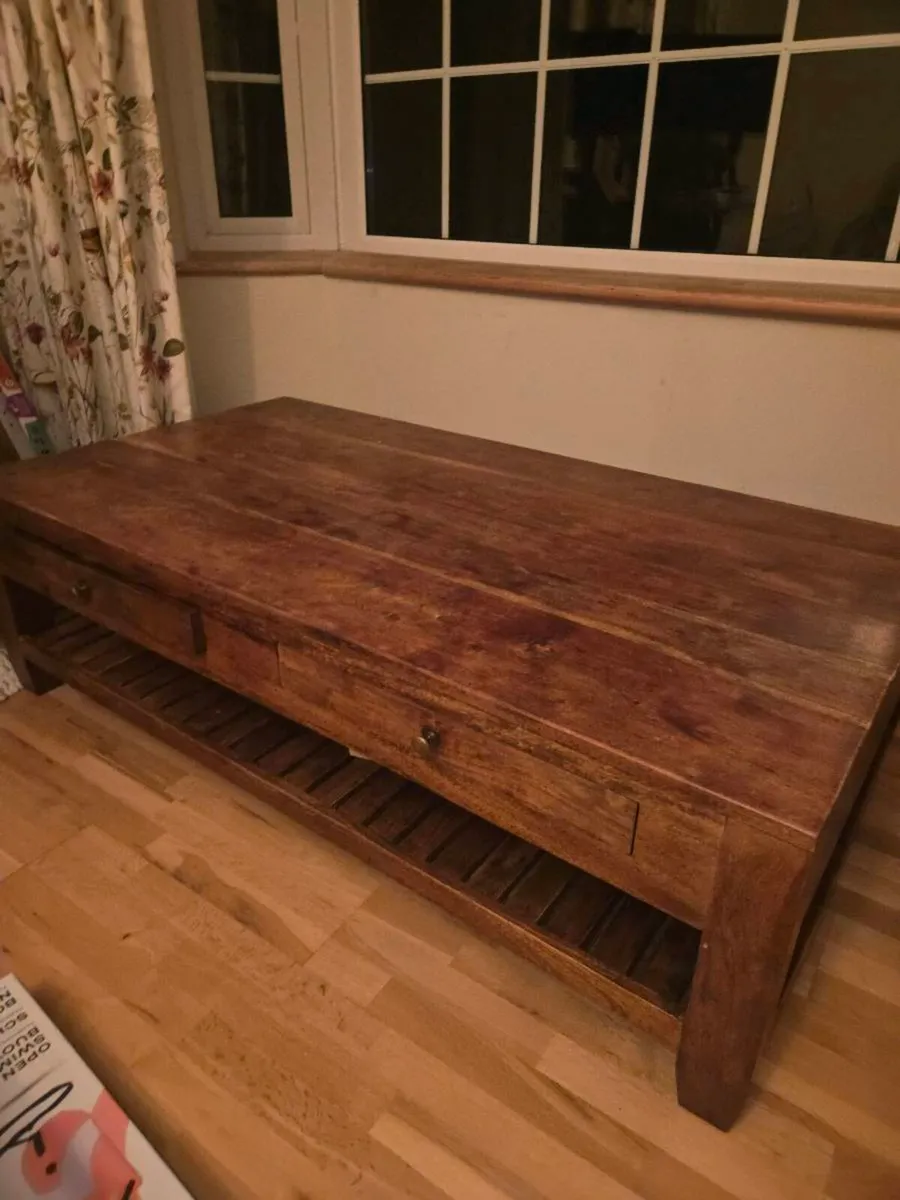 Mahogany Solid Wood Coffee Table - Image 2