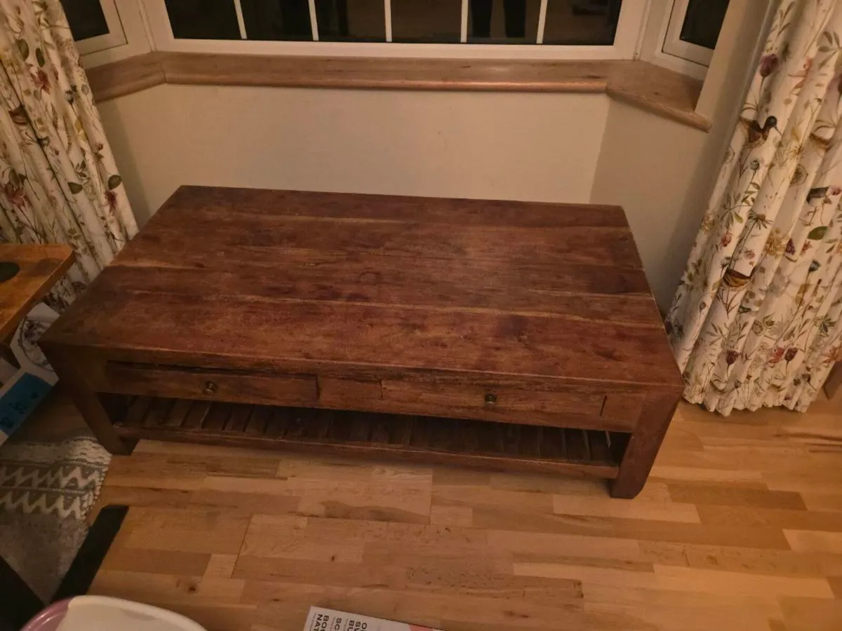Mahogany Solid Wood Coffee Table - Image 1