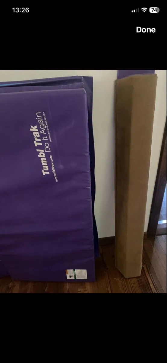 Tumbl Trak indoor gymnastics beam and mat set - Image 3
