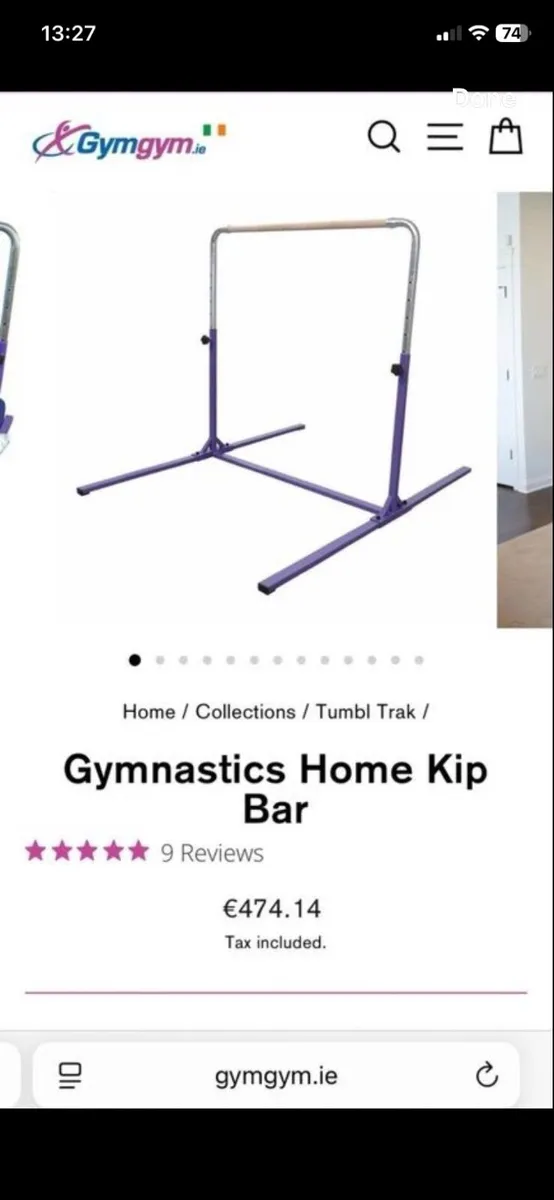 Tumbl Trak indoor gymnastics beam and mat set - Image 2