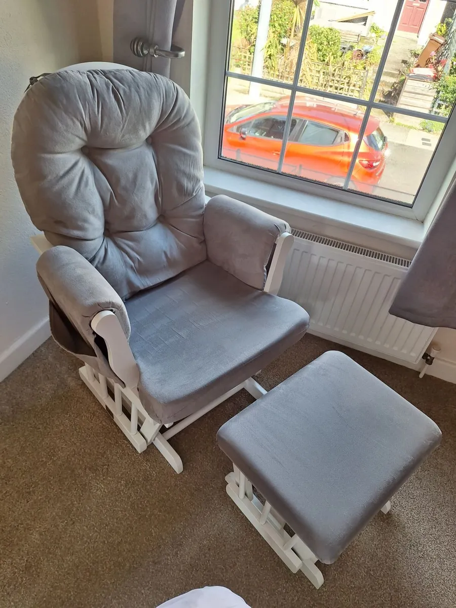 Babylo Brompton Glider Chair & Matching Footstool - Image 1
