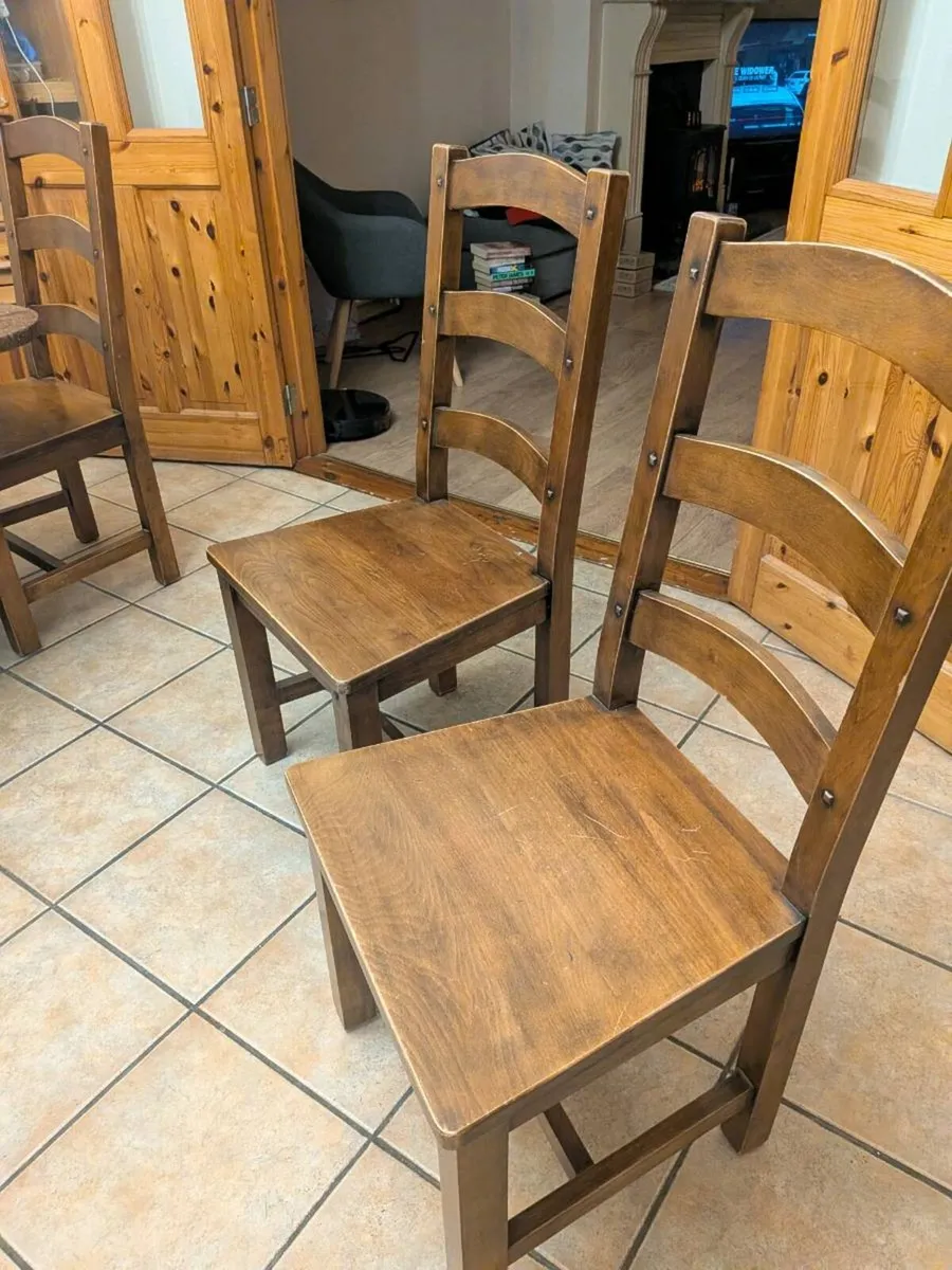 Six Solid wood chairs - Image 3