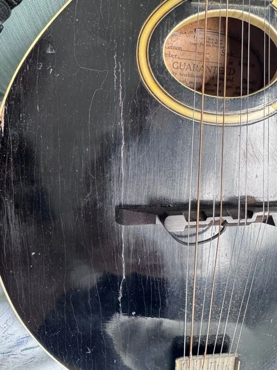 1920s Gibson "Snakehead" A-Style Mandolin (Blacktop) w/ Original Hard Case - Image 4