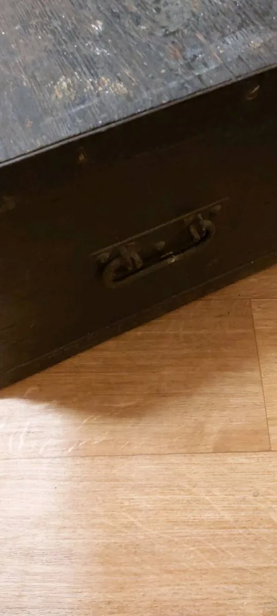 Antique Vintage Solid Wood Storage Chest - Image 3