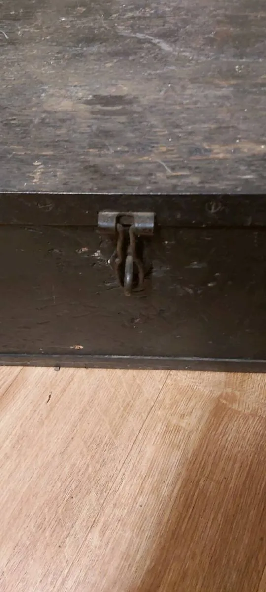 Antique Vintage Solid Wood Storage Chest - Image 4