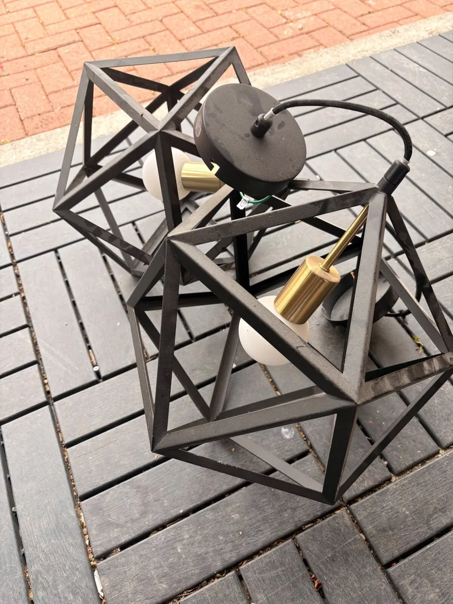 Geometric Pendant Lights - Pair - Image 2