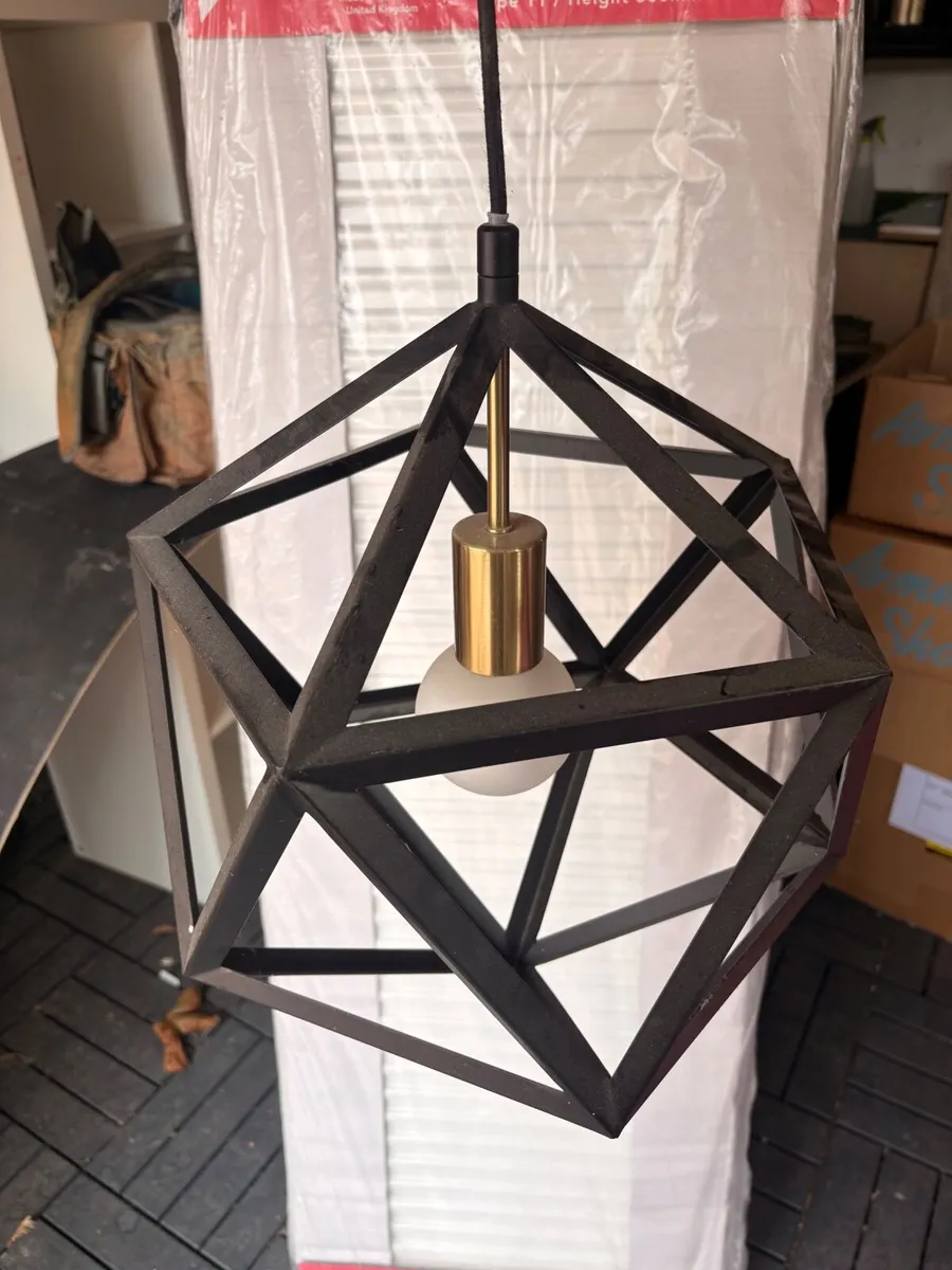 Geometric Pendant Lights - Pair - Image 1