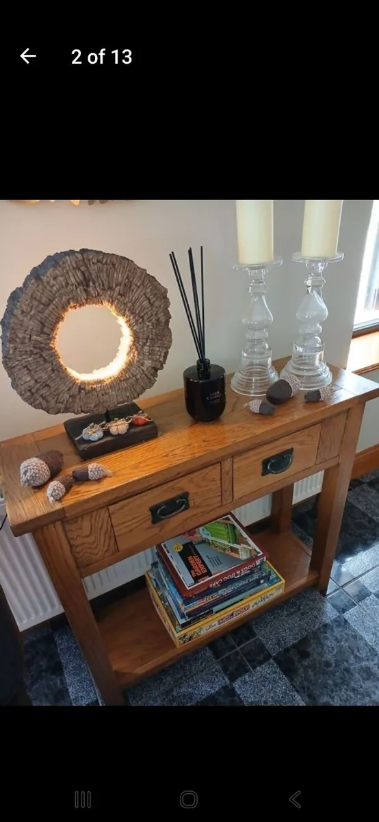 Oak Consol table - Image 2