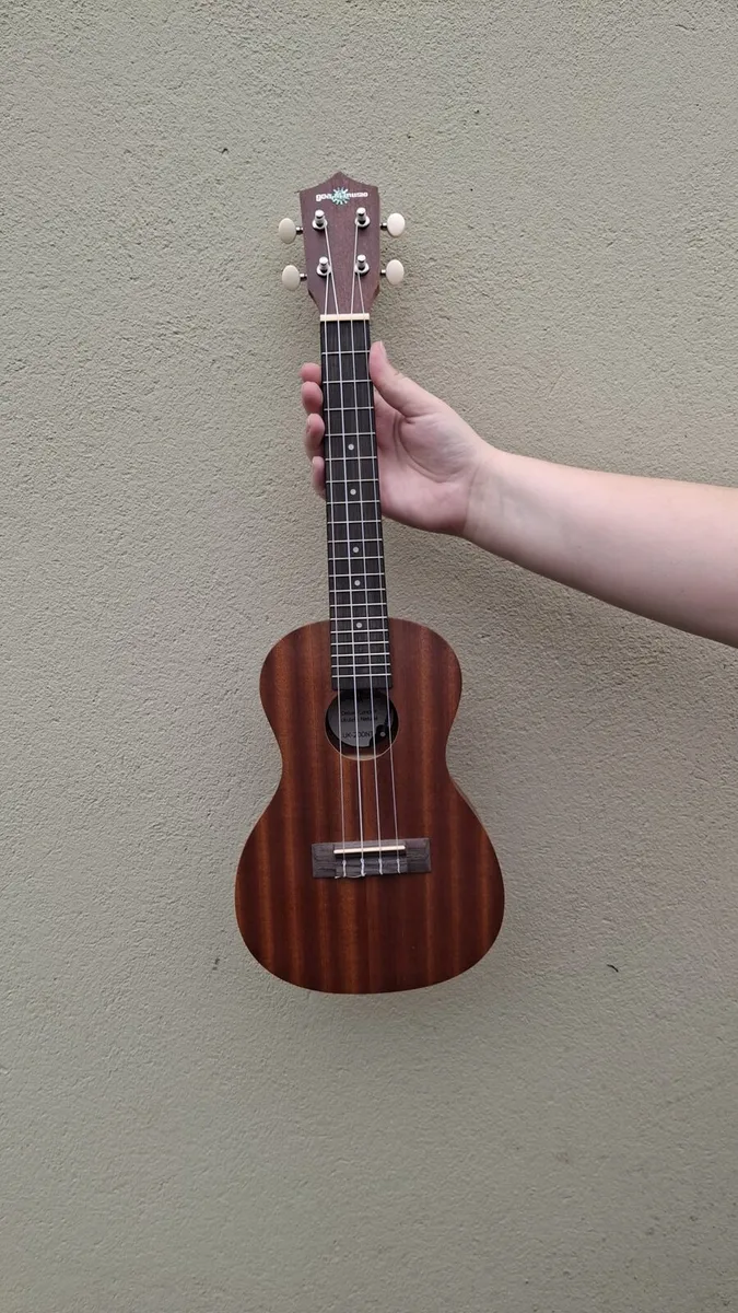 Ukulele with case and tuner - Image 1