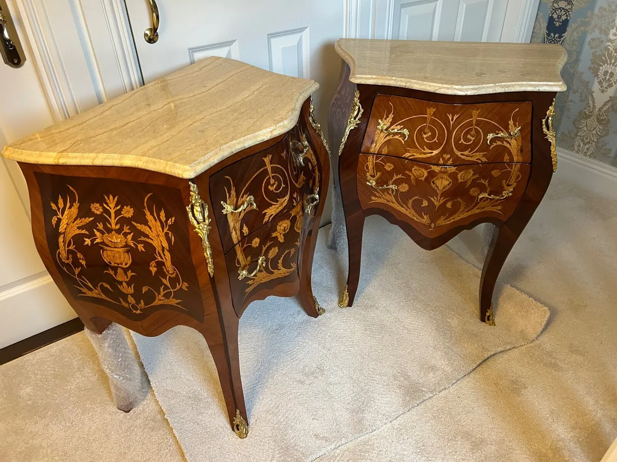Pair of French Side Tables/Bedroom Lockers - Image 1
