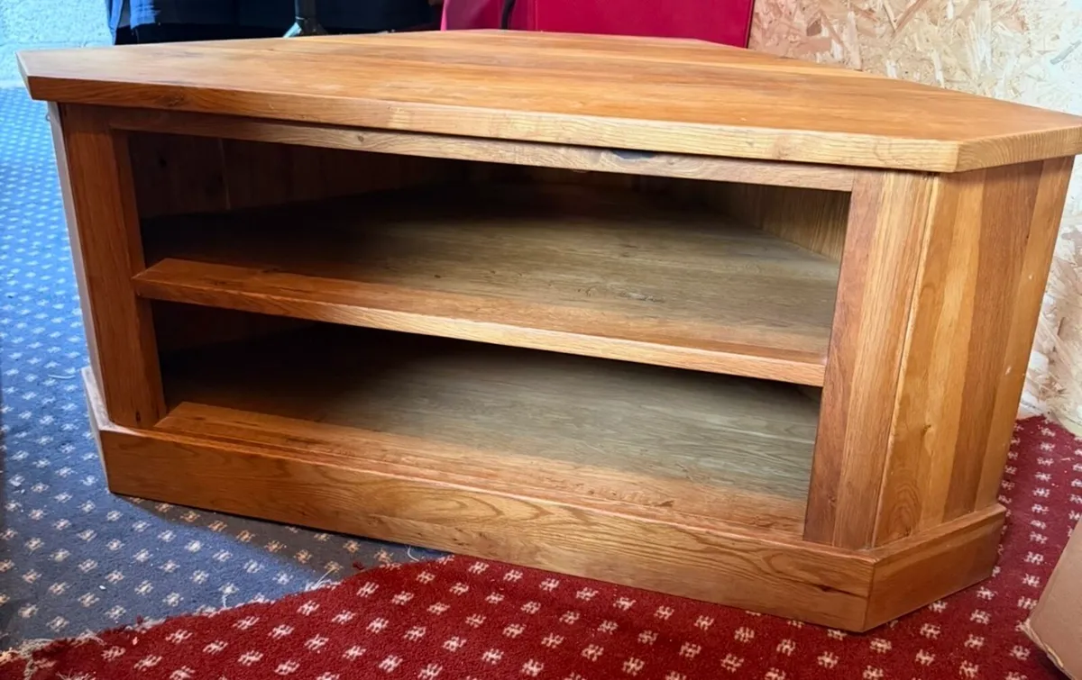 Oak corner Tv unit - Image 3
