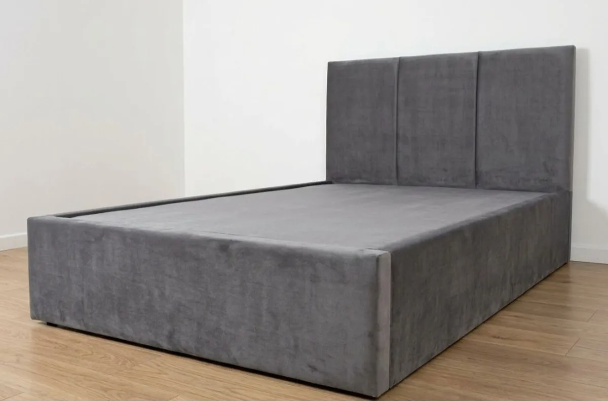 Single divan bed headboard and mattress