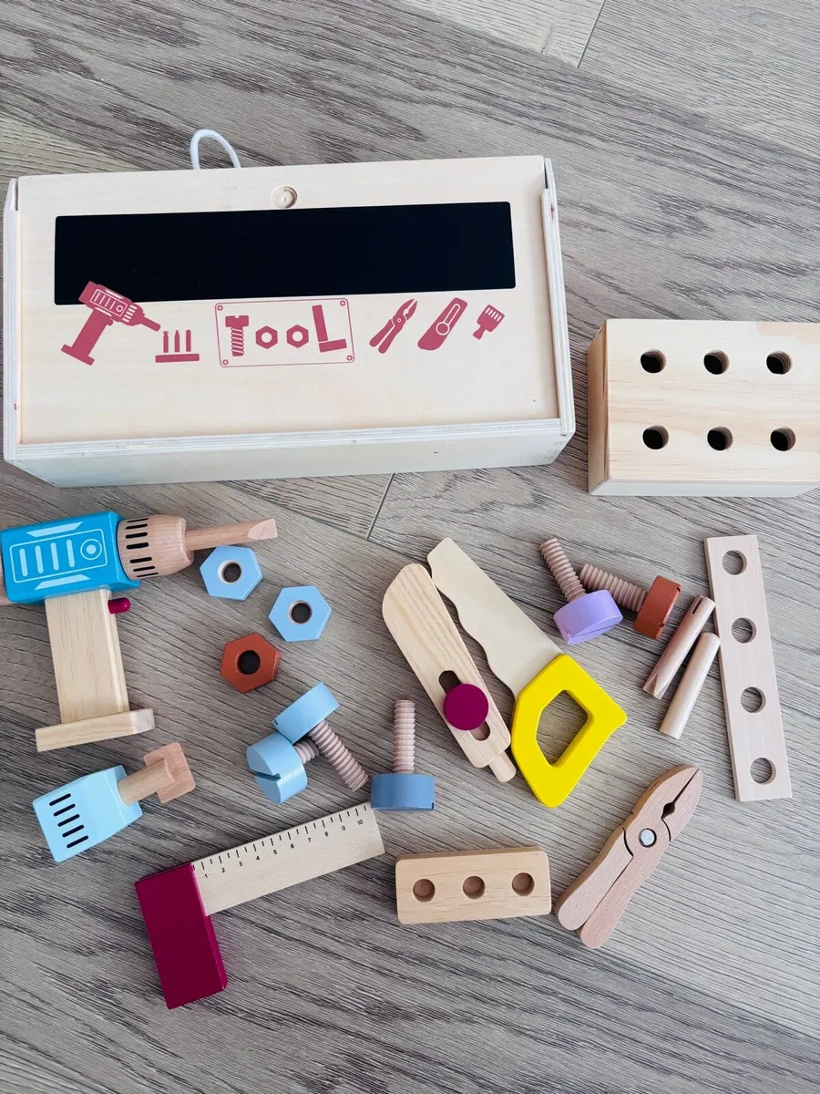 Wooden Toys - Doctor’s Kit, Toolkit, Cleaning set - Image 2