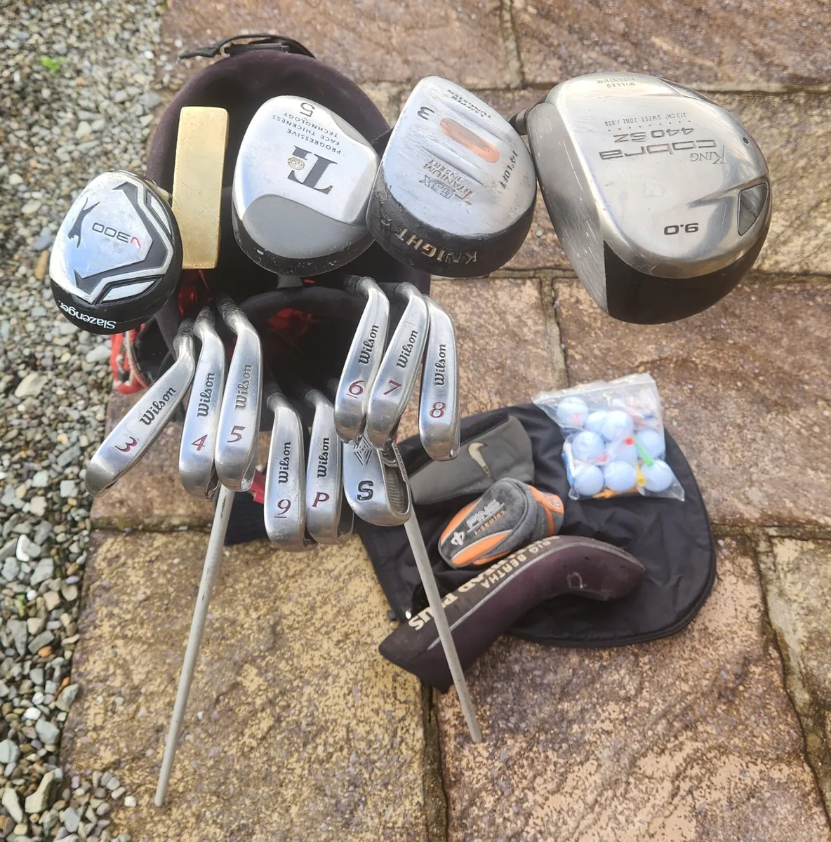 Gents set:  4 woods, 9 irons, bag and putter. - Image 3