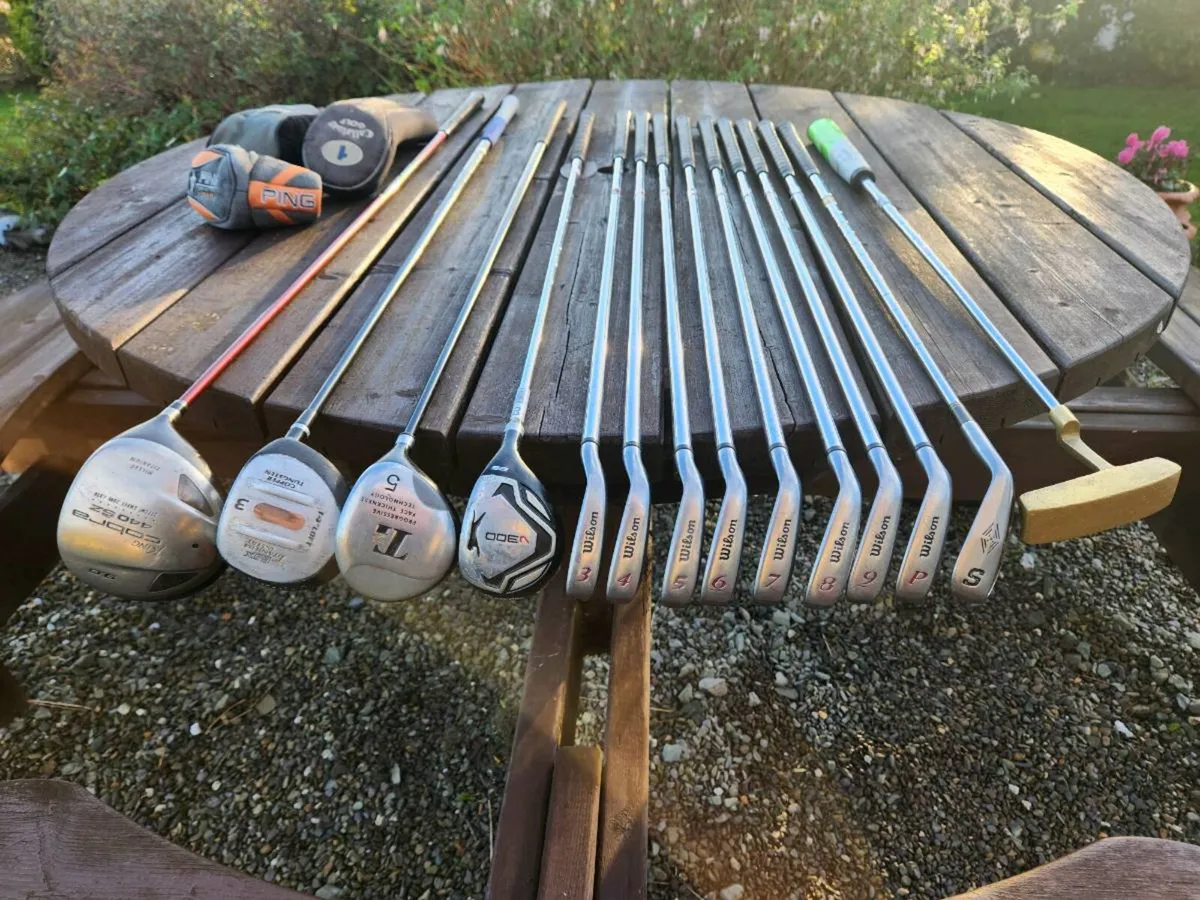 Gents set:  4 woods, 9 irons, bag and putter. - Image 4