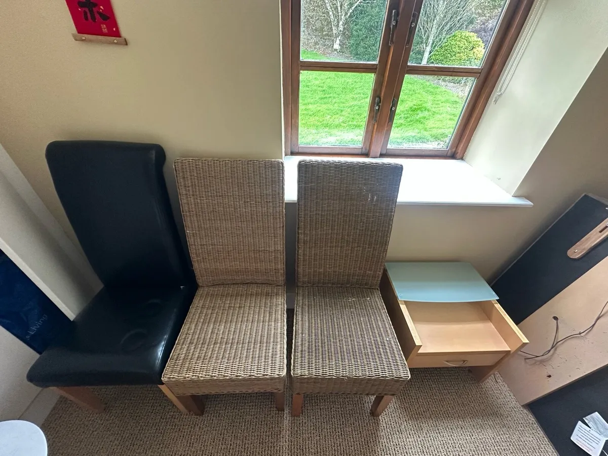 Dining table, desk, and chairs - Image 1
