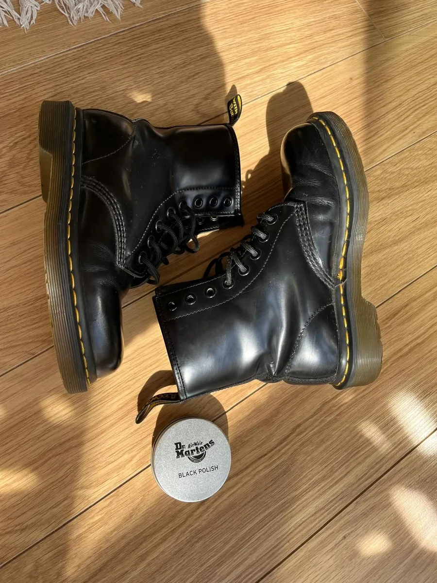 Dr. Martens 1460 Black Boots UK 3 with Polish - Image 2