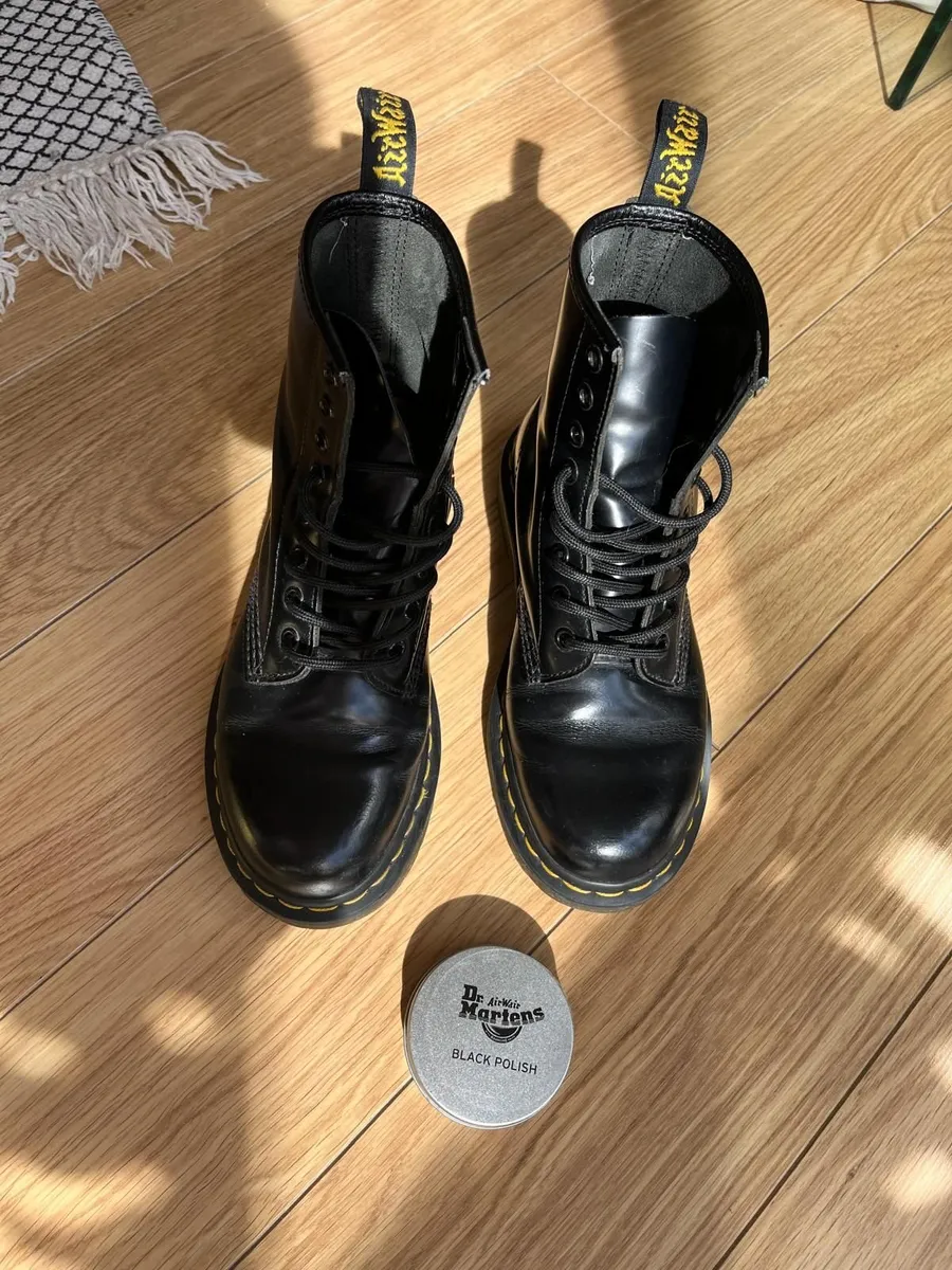Dr. Martens 1460 Black Boots UK 3 with Polish - Image 3